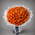 100 Orange Flame Roses Bouquet