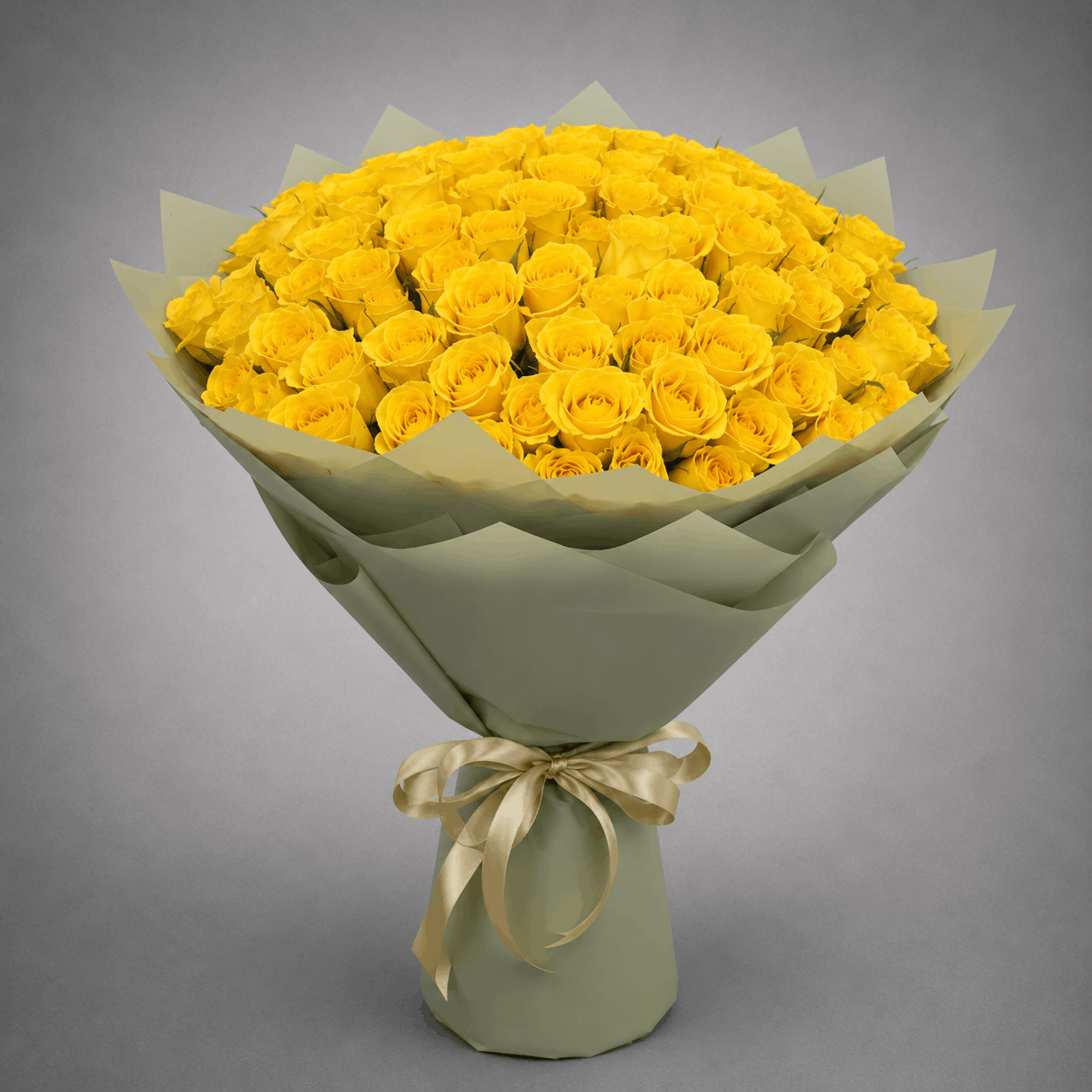 100 Yellow Roses Grand Bouquet