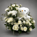 Teddy's Floral Embrace