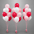 Pink Red & White Latex Balloon Bouquet
