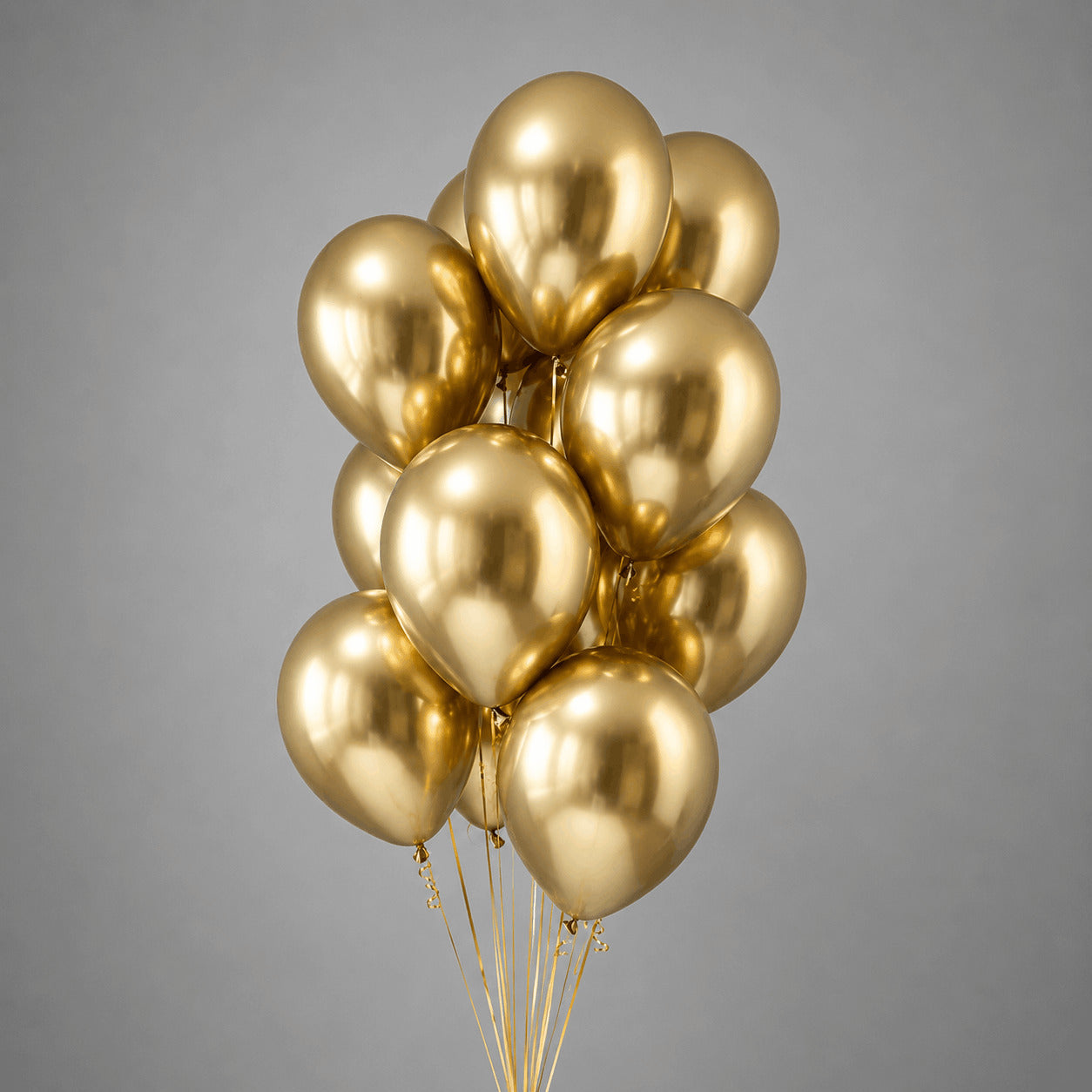 Chrome Gold Latex Balloon Bouquet