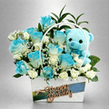 Blue Teddy Birthday Bliss