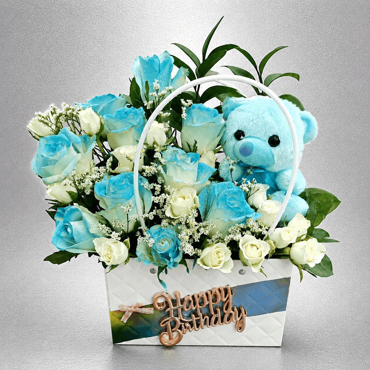 Blue Teddy Birthday Bliss