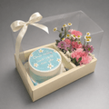 Custom Birthday Cake & Fresh Flowers Gift Box