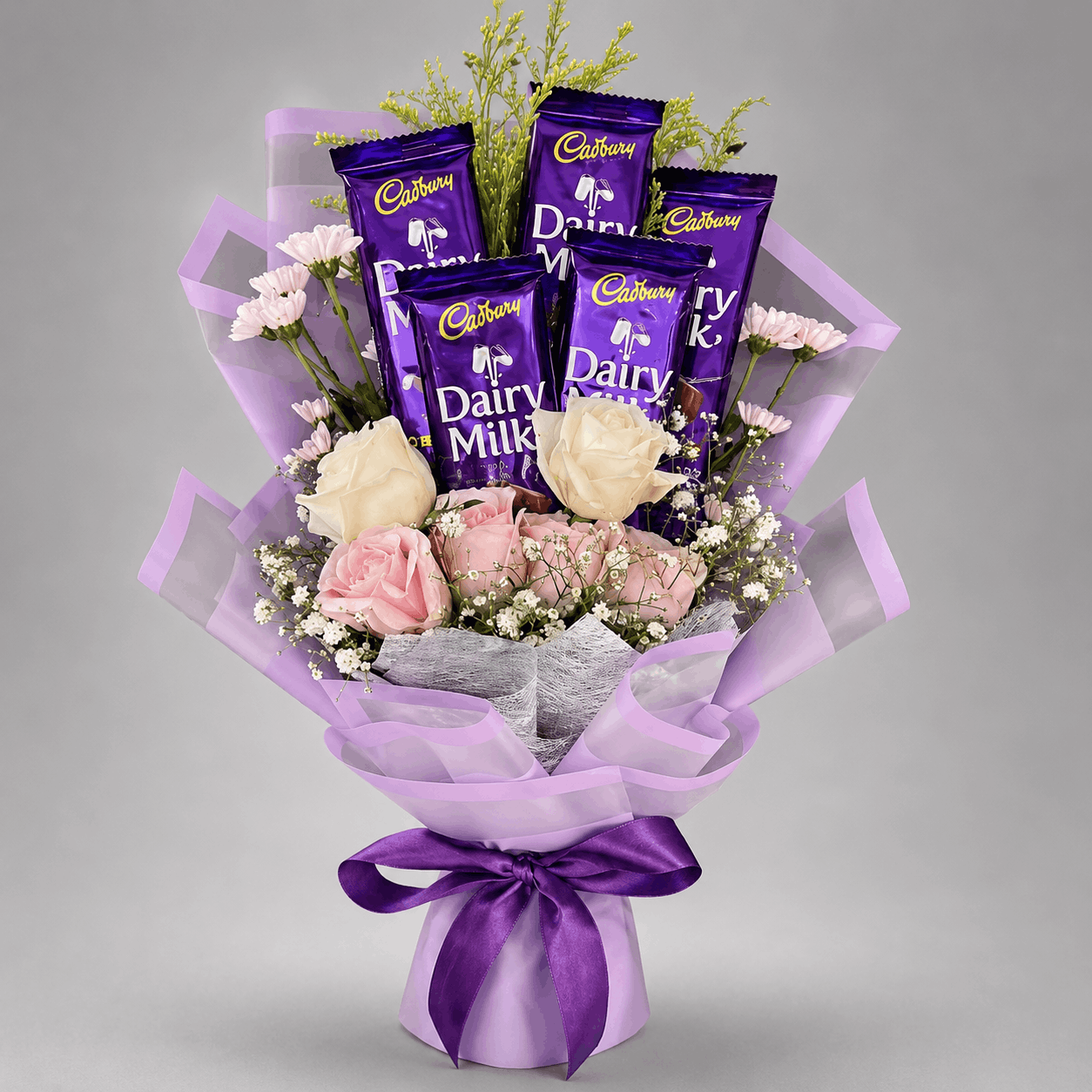 Cadbury Dairy Milk Rose & Chrysanthemum Lavender Bouquet