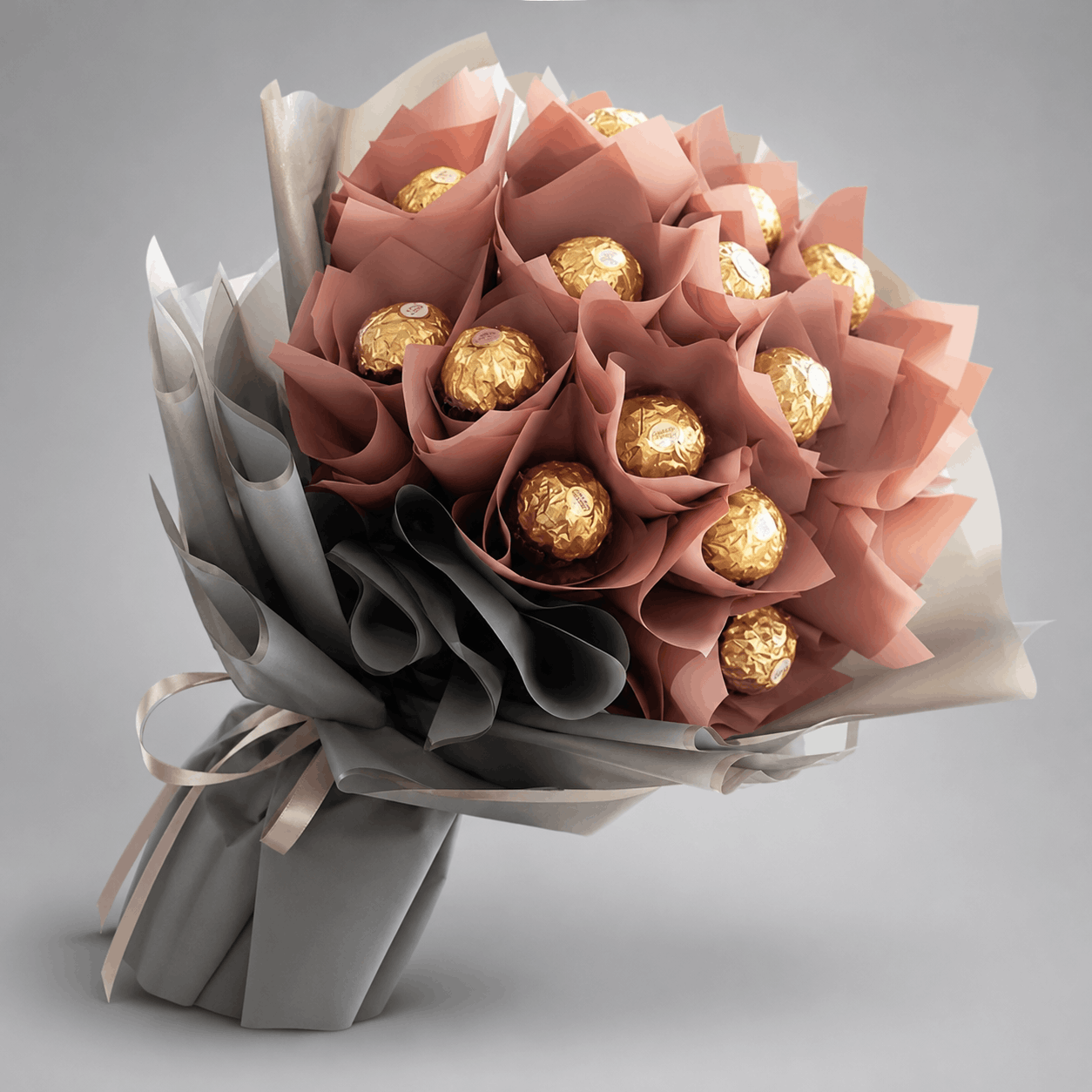 Ferrero Rocher Dusty Rose Paper Flower Bouquet