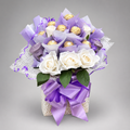 White Rose Ferrero Rocher & Lindt Lavender Bouquet Box