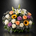 Grand Mixed Rose & Sunflower Dome Arrangement