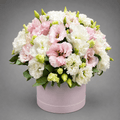 Pink & White Flower Hatbox