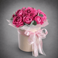 Deep Pink Rose Hatbox