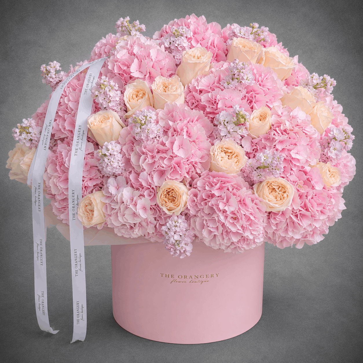 Pink Hydrangea & Rose Flower Box