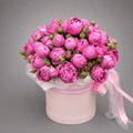 Pink Peony Flower Hatbox
