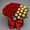 Red Roses & Ferrero Rocher Gift Box