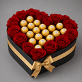 Red Rose & Chocolate Heart Gift Box