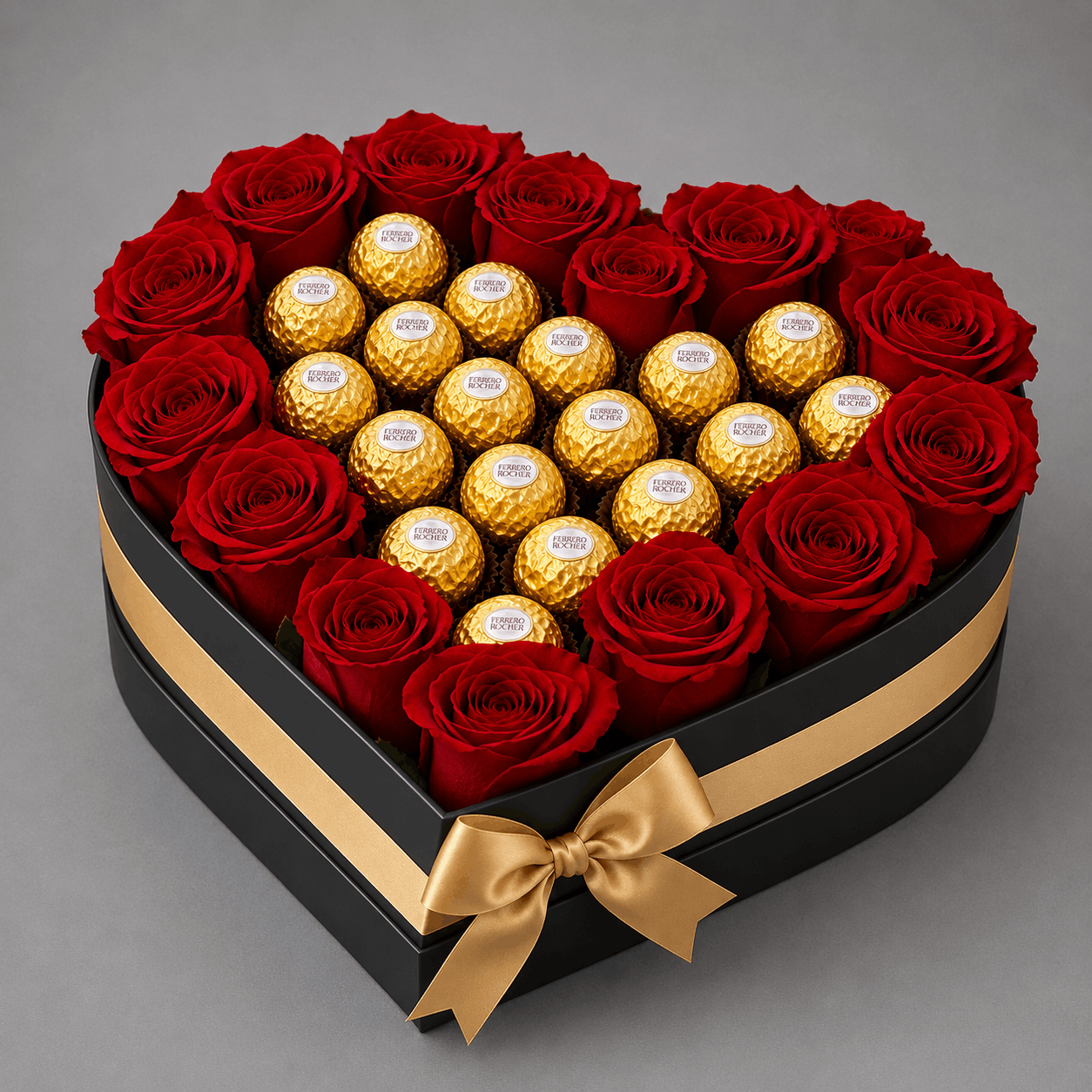 Red Rose & Chocolate Heart Gift Box