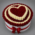Layered Red & White Rose Hearts Gift Box