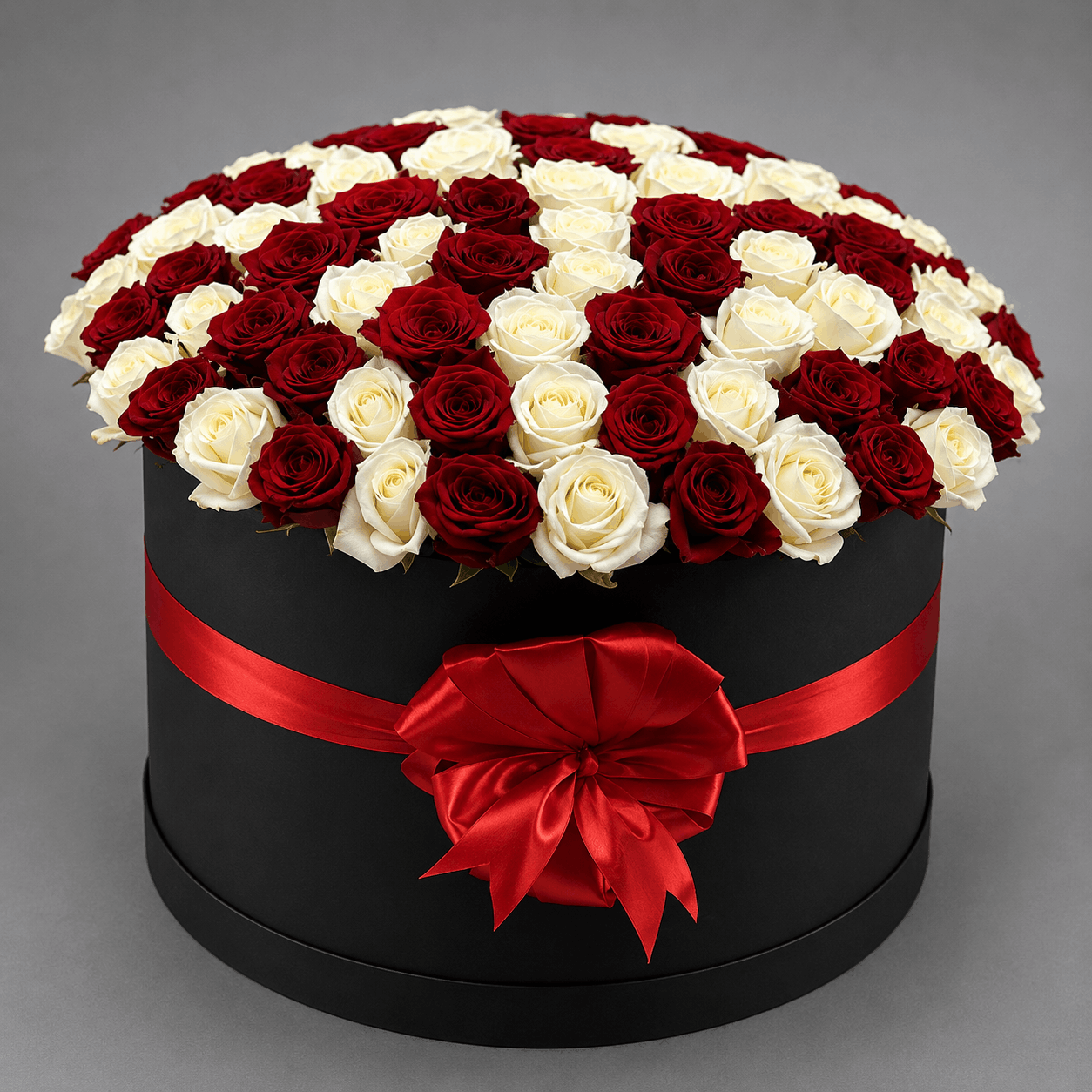 Red & White Rose Luxury Flower Box