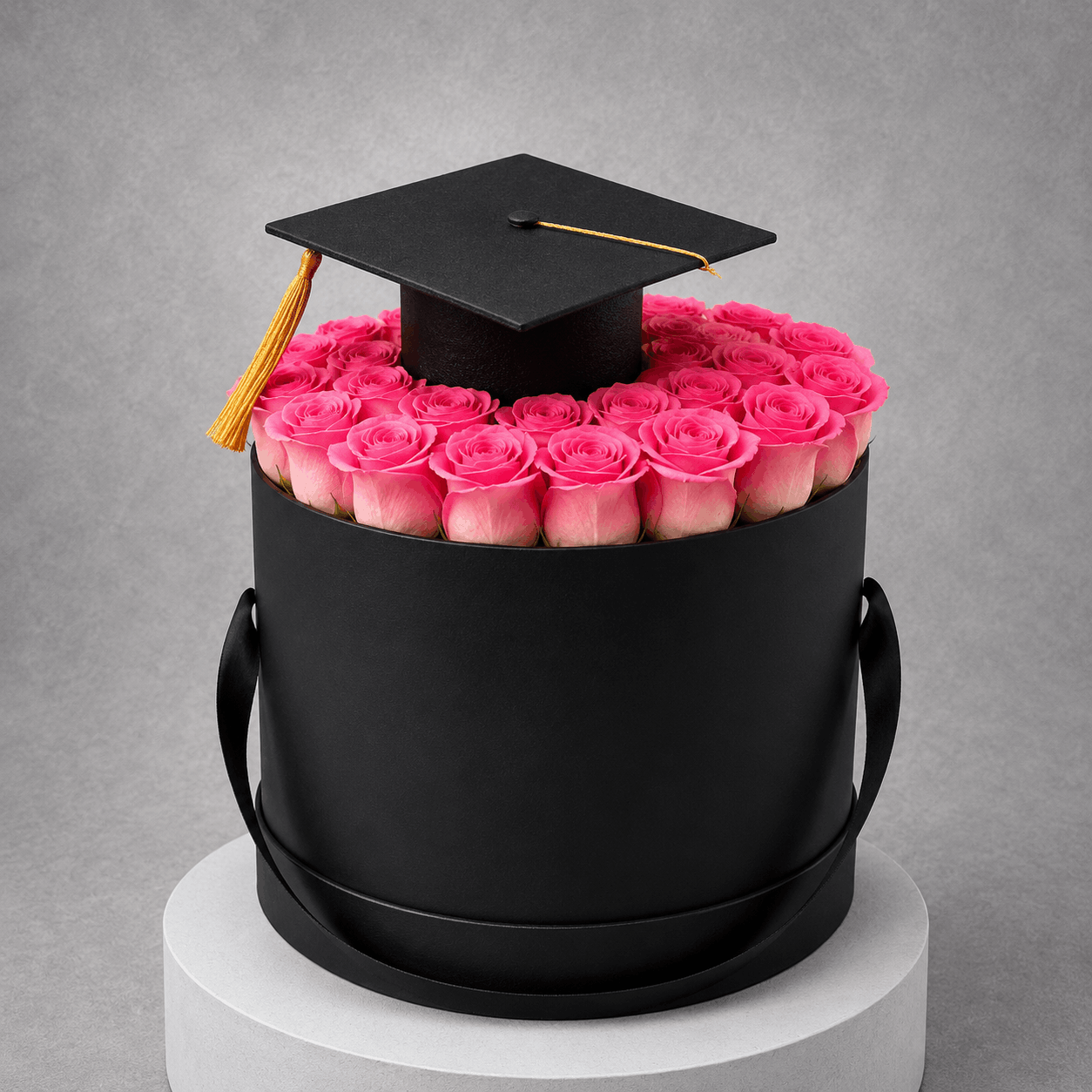 Graduation Pink Rose Flower Box