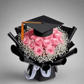 Pink Rose Graduation Cap Bouquet