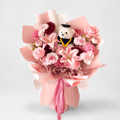 Pink Lily & Rose Graduation Bear Luxury Bouquet