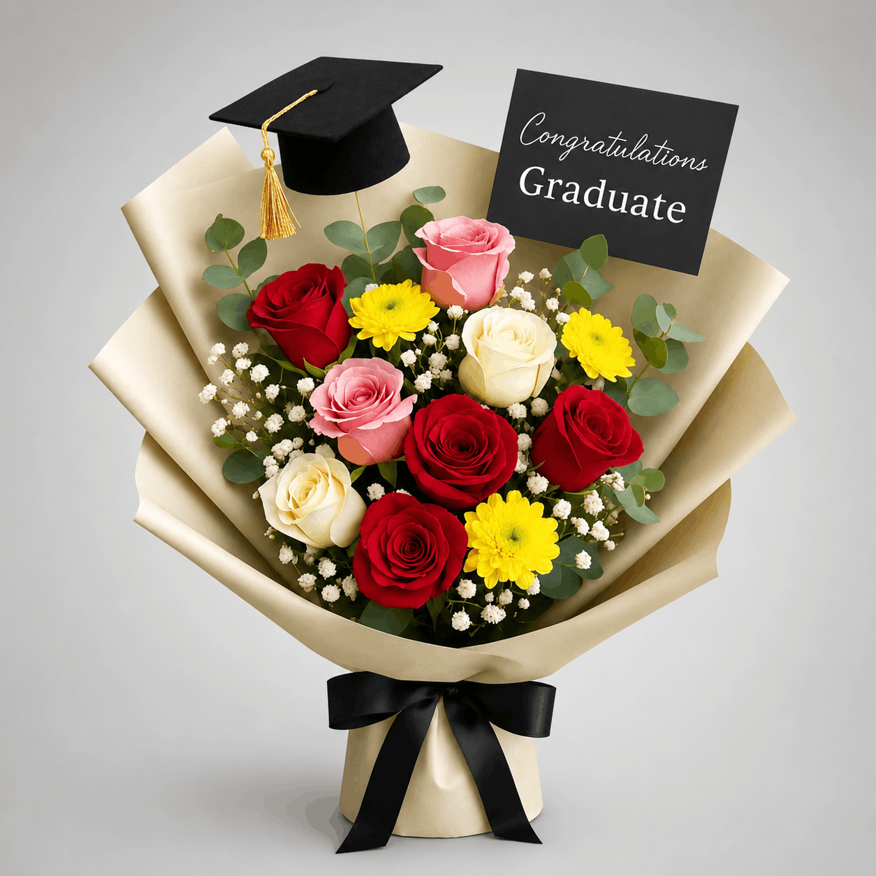 Congratulations Graduate Mixed Rose Bouquet
