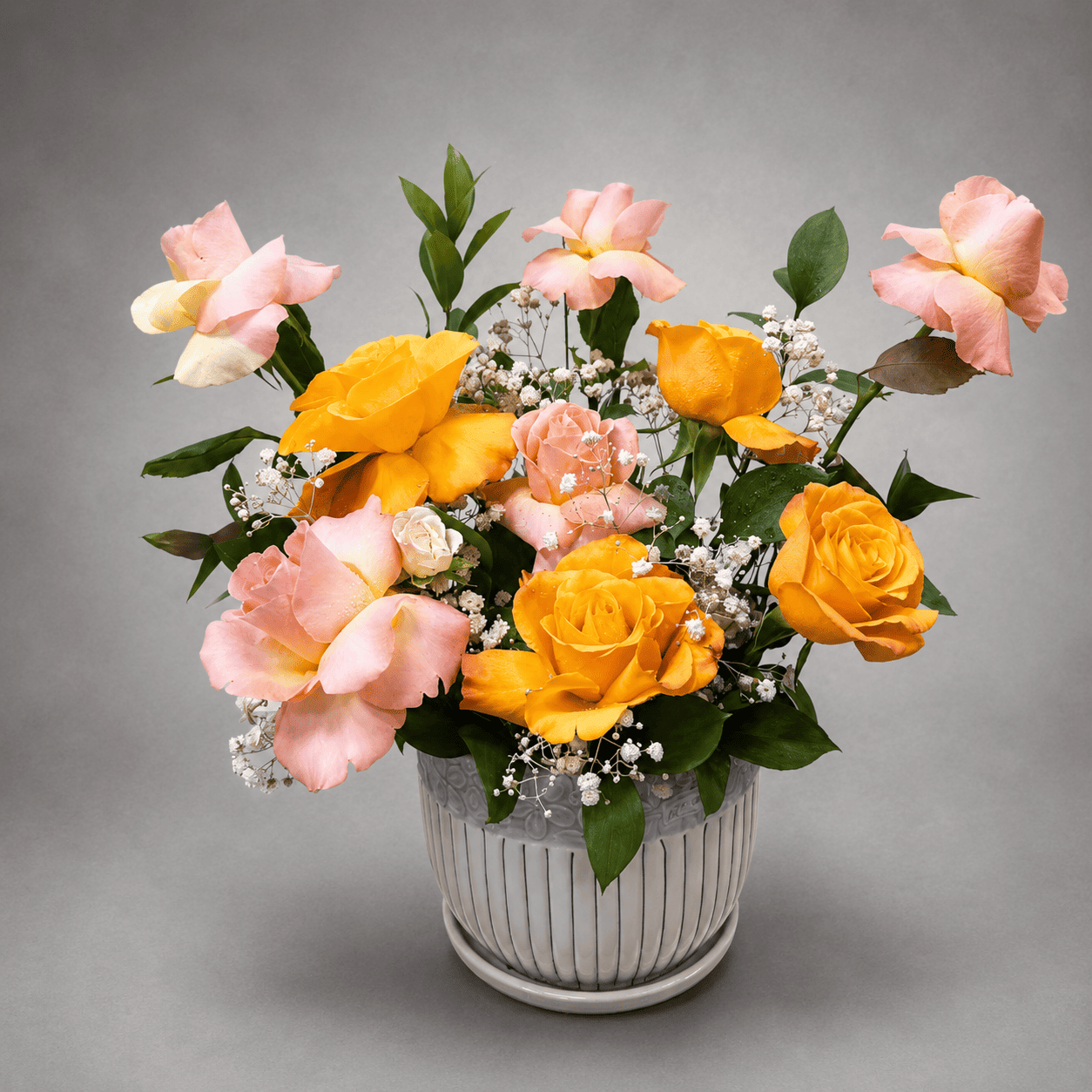 Golden Sunrise Pot Arrangement