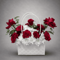 Red Romance Basket Arrangement