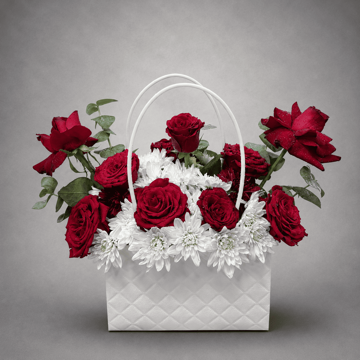 Red Romance Basket Arrangement