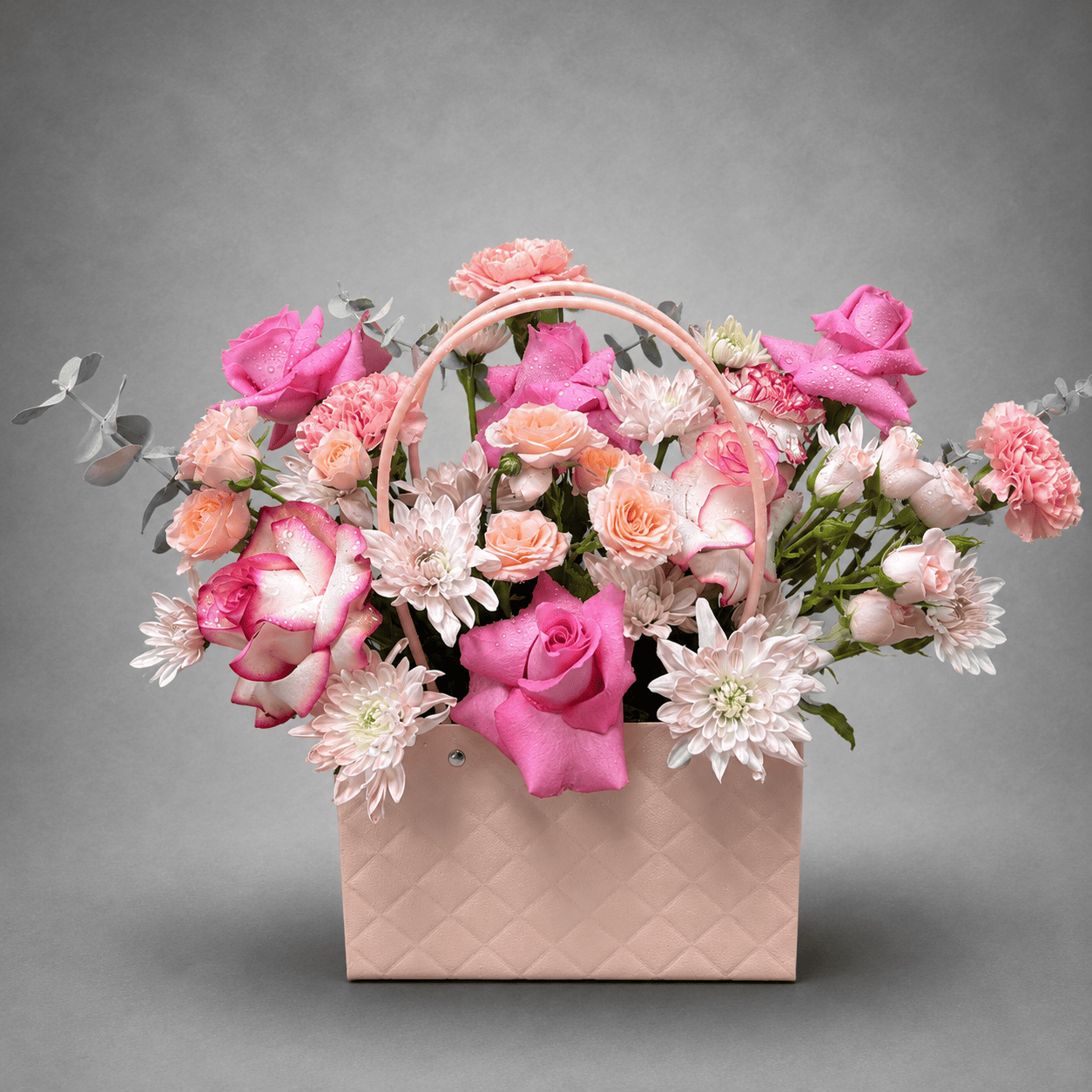 Pink Bliss Basket Arrangement