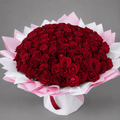 Grand Crimson Rose Dome Bouquet