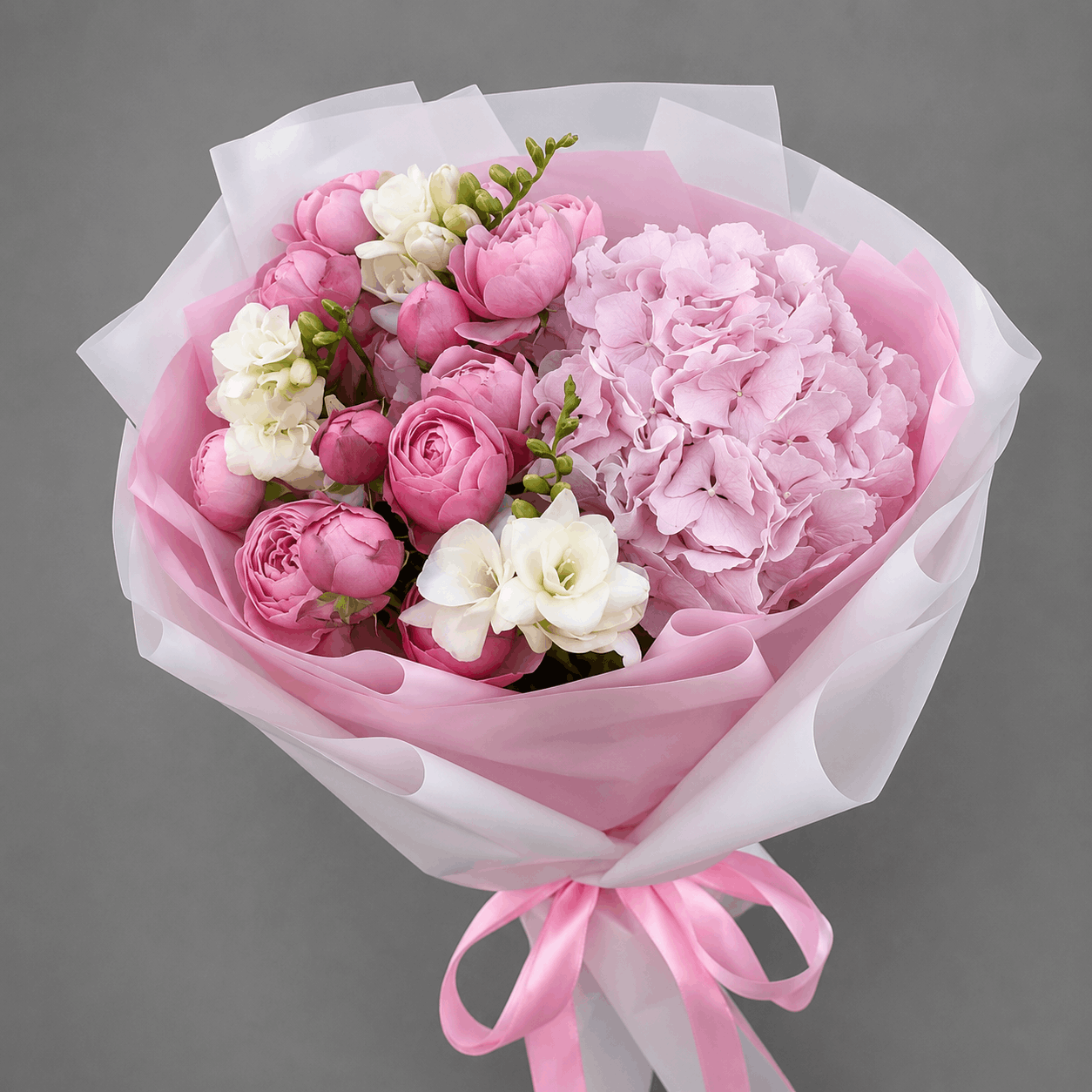 Soft Pink Hydrangea & Bloom Bouquet