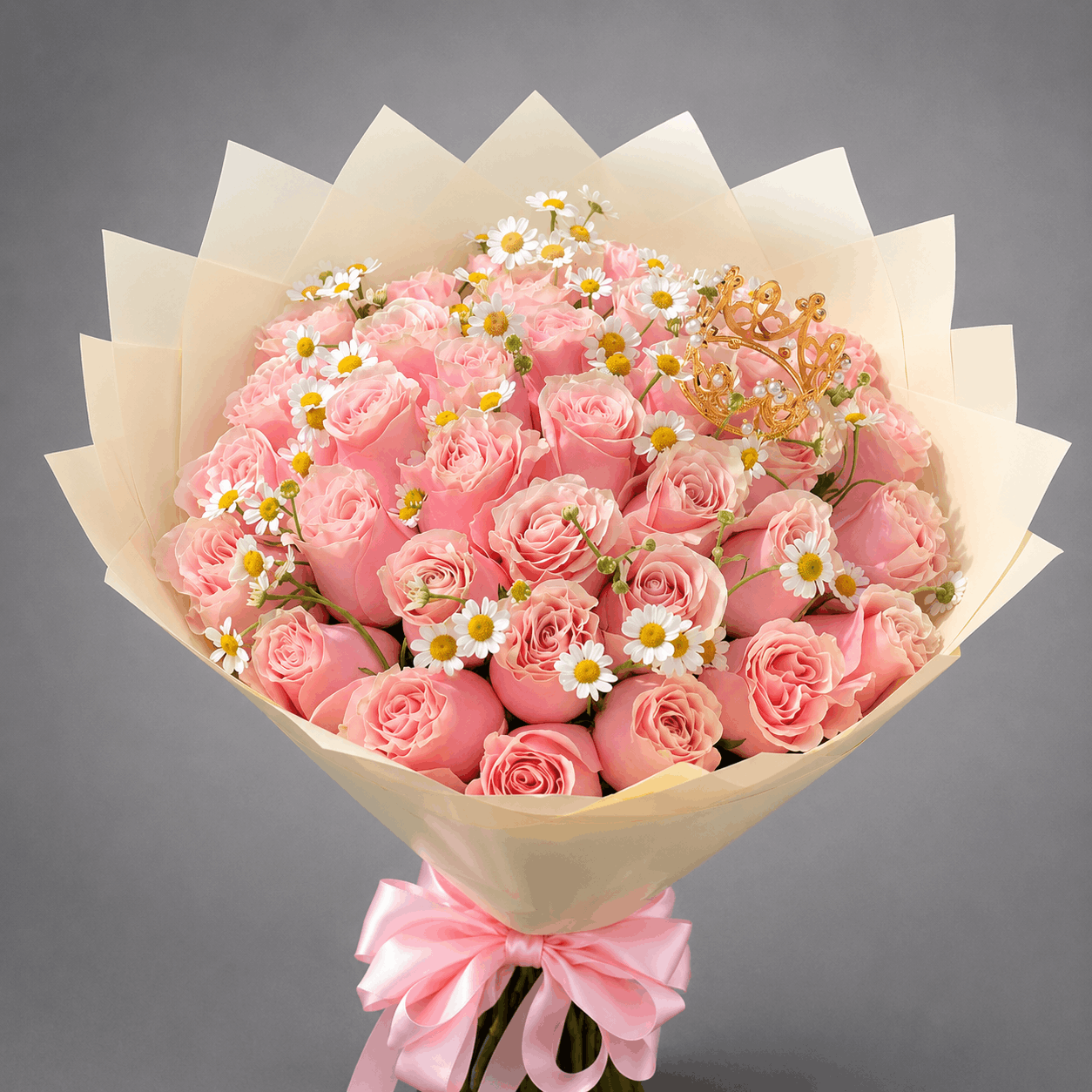 Pink Rose & Daisy Celebration Bouquet