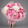 Pink & White Hydrangea Rose Bouquet