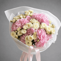 Pink & Cream Hydrangea Rose Bouquet