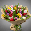 Rainbow Tulip Bouquet