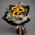 Sunflower & Blush Rose Bouquet