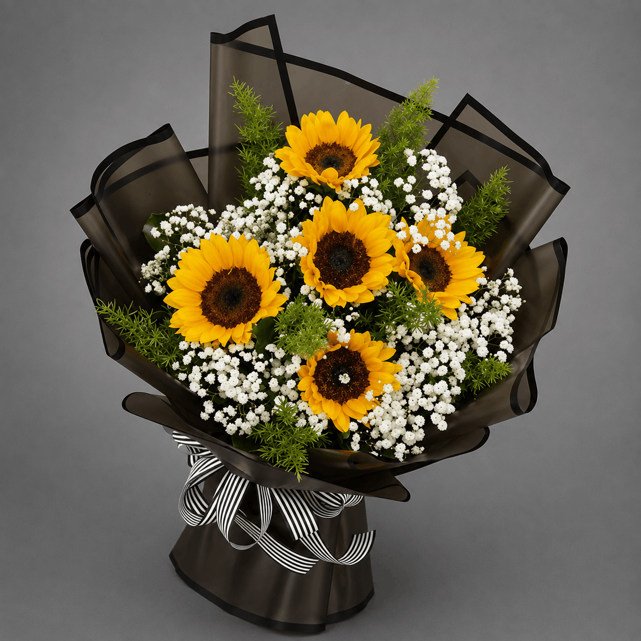 Sunflower & Baby’s Breath Bouquet