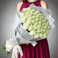 51 White Roses Grand Bouquet – Florist Special