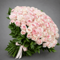 Blush Pink & White Rose Bouquet