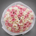 Pink & White Rose Celebration Bouquet