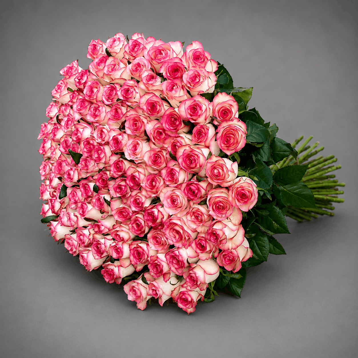 Pink & Cream Garden Rose Bouquet
