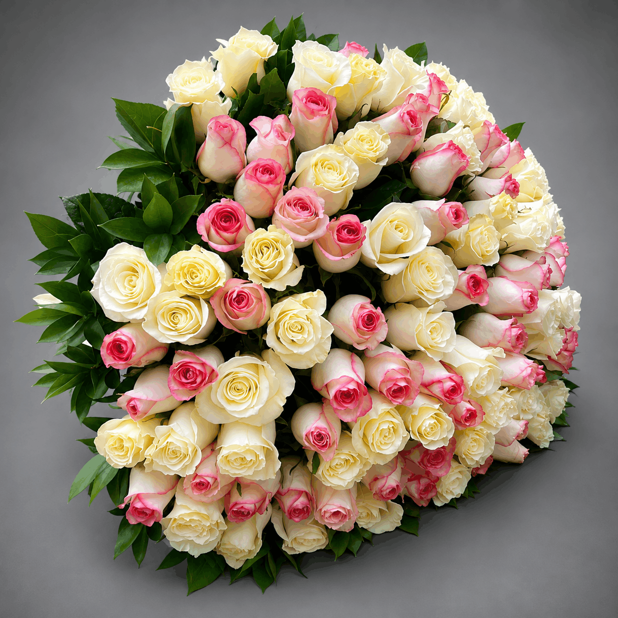 Pink & Ivory Rose Bouquet