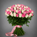 Pink & White Rose Bouquet