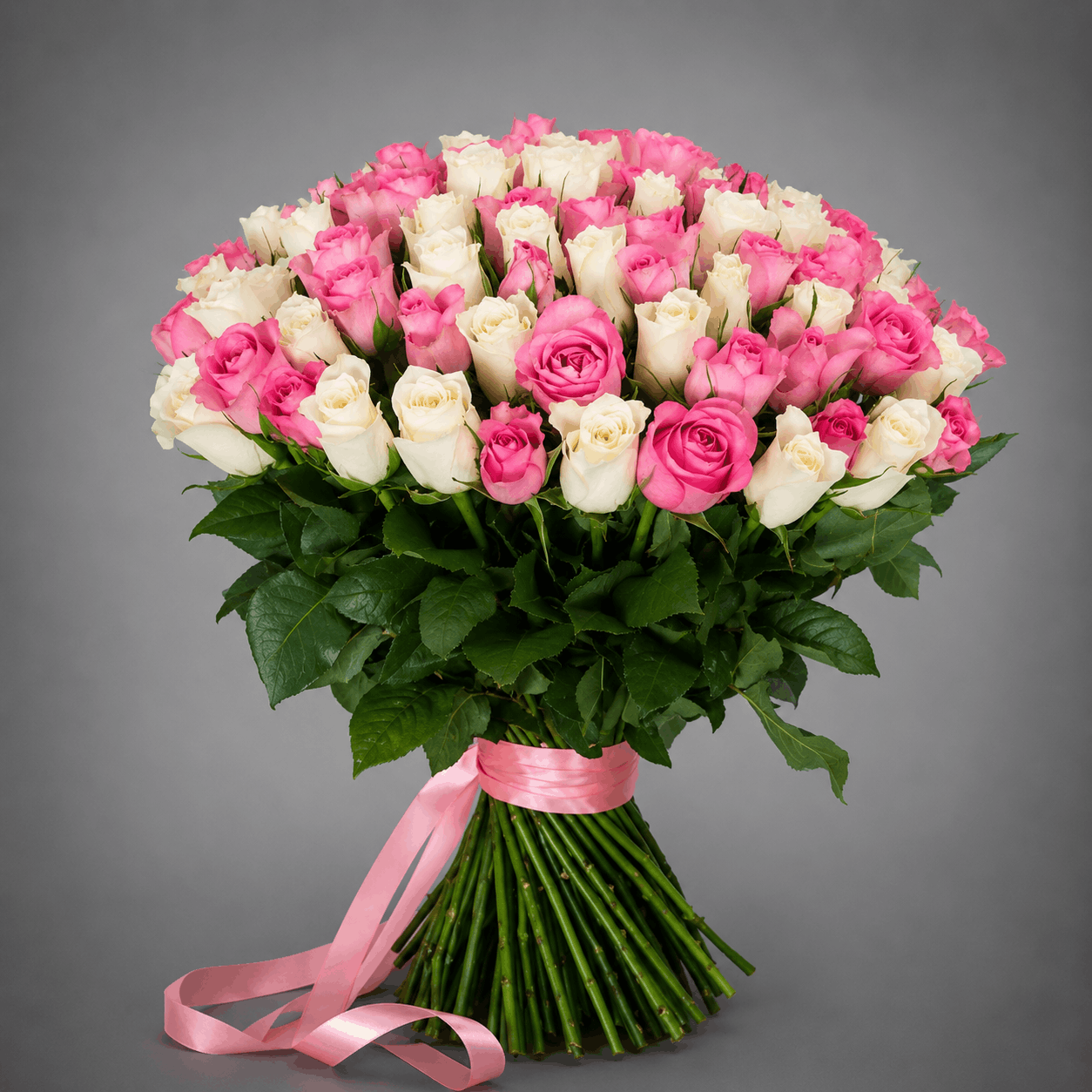 Pink & White Rose Bouquet