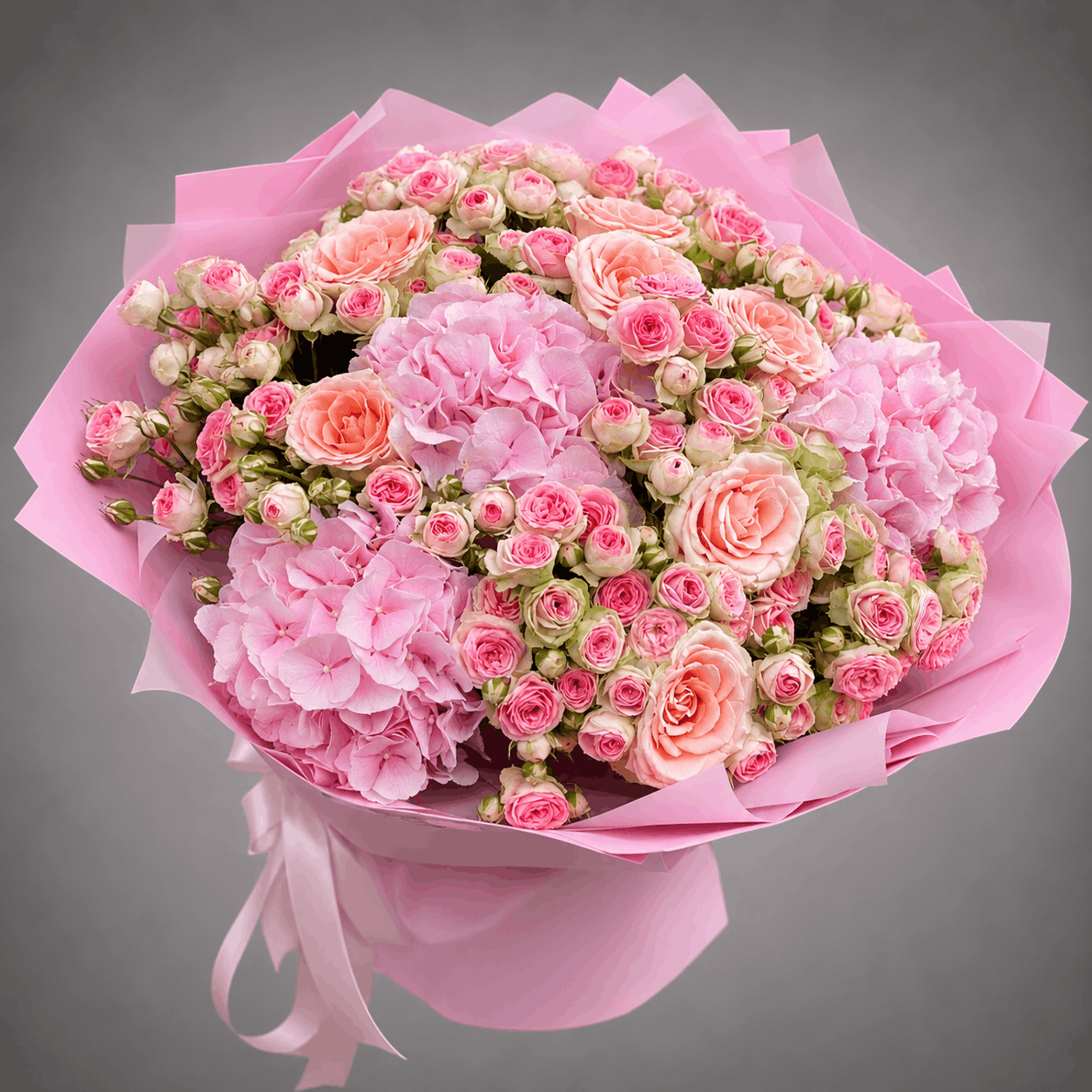 Pink Hydrangea & Rose Bouquet