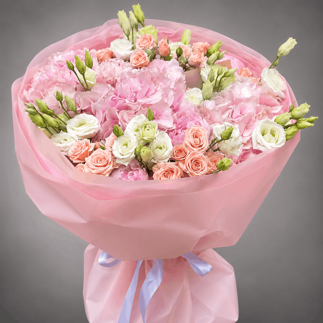 Pastel Pink Hydrangea Bouquet