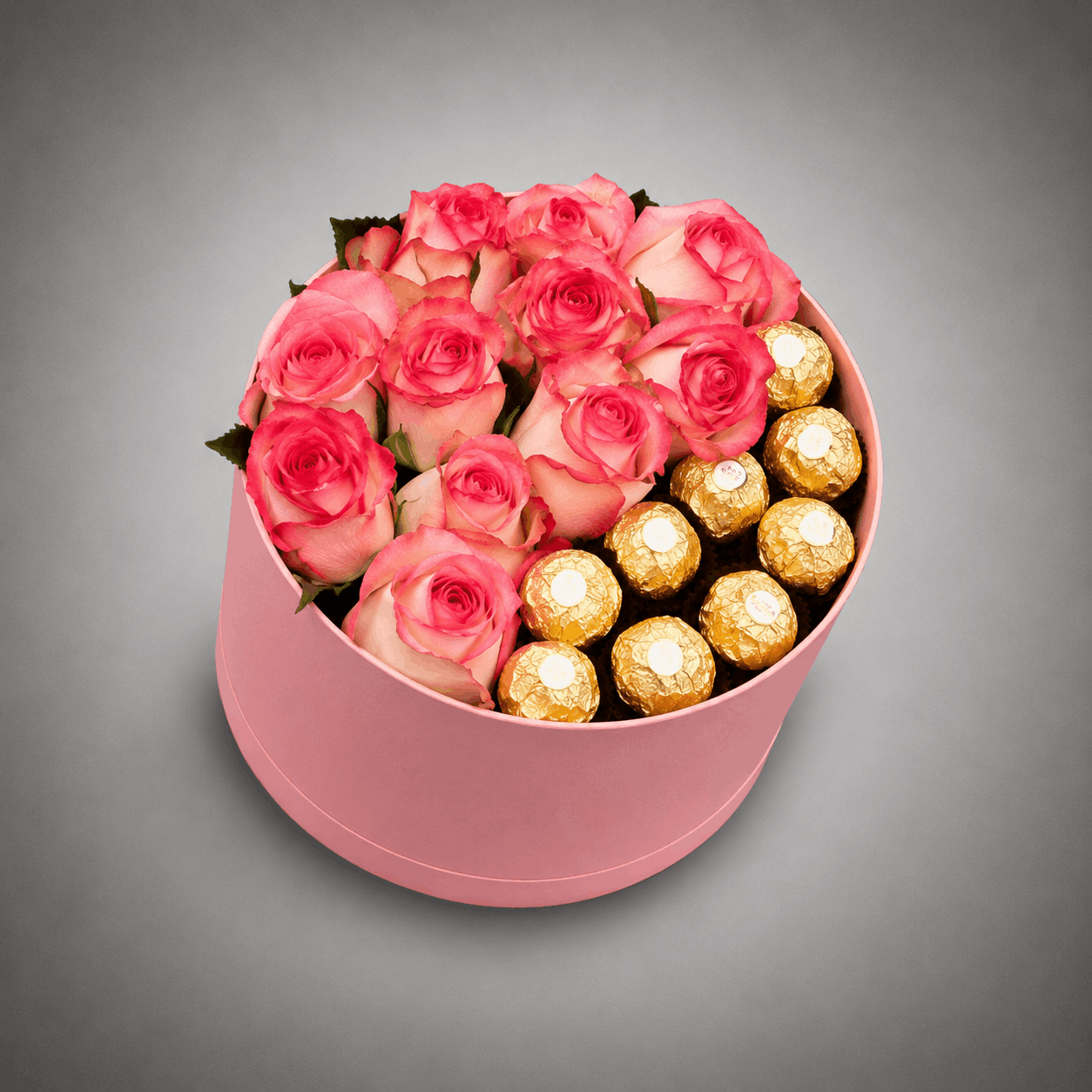Pink Roses & Ferrero Rocher Gift Box – Florist Special