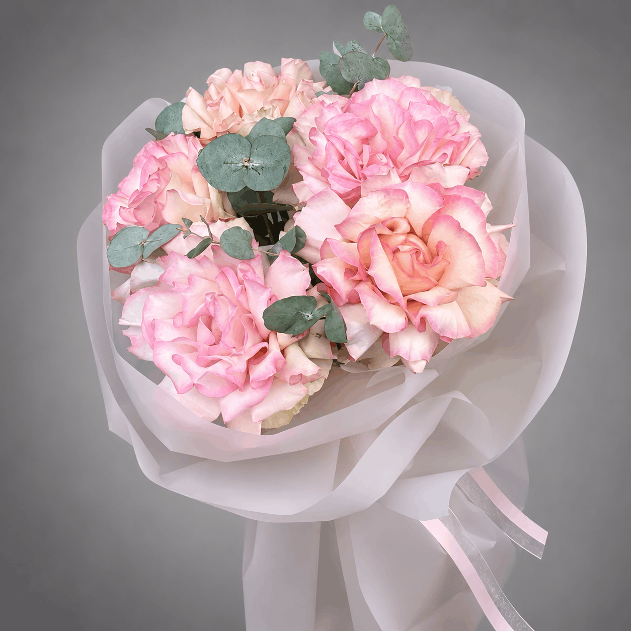 Blush Coral Rose Bouquet