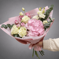 Soft Pink Hydrangea & Cream Bouquet