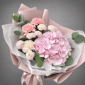 Pink Hydrangea & Chrysanthemum Bouquet